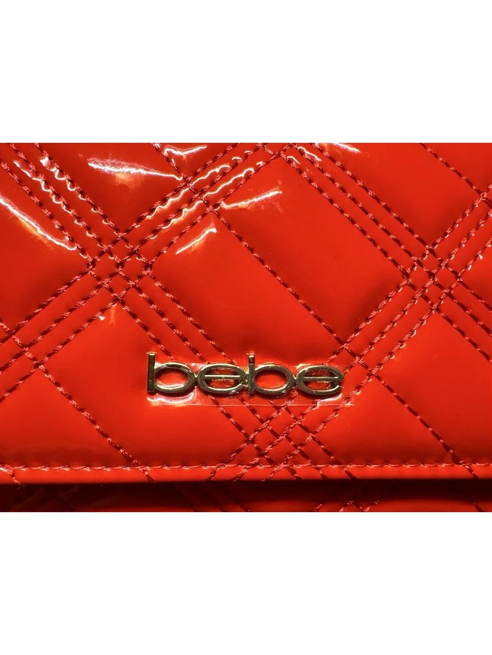 bebe Cameron BShine Trifold Wristlet Wallet in Tomato Red - NWT!